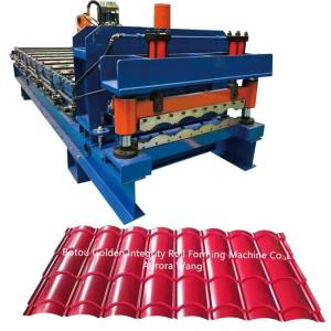 China Metal Roof Glazed Tile Roll Forming Machine With 13 Roller Station supplier