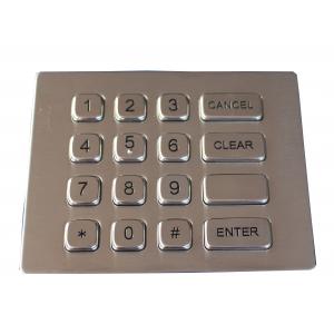 China 2mm long stroke metal stainless steel vending machine keypad for gas stations supplier