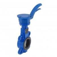 China Butterfly Valve With Blue Trigger Handle Stainless Steel 304 Tri Clamp Clover on sale