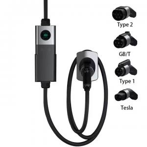 China 40A 9.6KW Portable Tesla Electric Car Charger 3.5kw 7kw 11kw 22KW 16A / 32A IP55 supplier