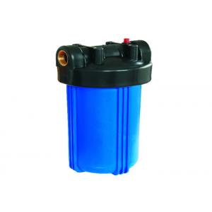 China Big Blue Plastic Cartridge Filter Vessels Housing Dia 4-1/2 L 10 Inch With Vent Valve For Pretreatment Of RO supplier