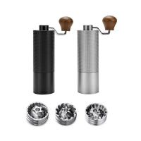 China Al-Alloy Body Portable Small Hand Mill Manual Coffee Grinder 420 Stainless Steel Burr on sale