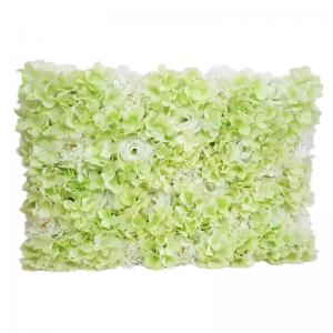 China Silk Rose Artificial Flower Wall Panels Wedding Background Layout 40x40 supplier
