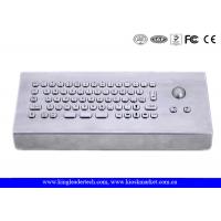 Brushed Stainless Steel USB Industrial Keyboard With Trackball