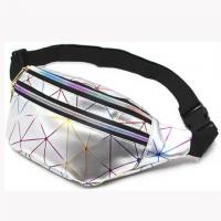China Holographic Diamond Color Laser PU Leather Waist Pack on sale