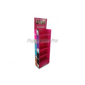 China Rigid Cardboard Floor Standing Display Units For Womens Eye Shadow Makeup Holding supplier