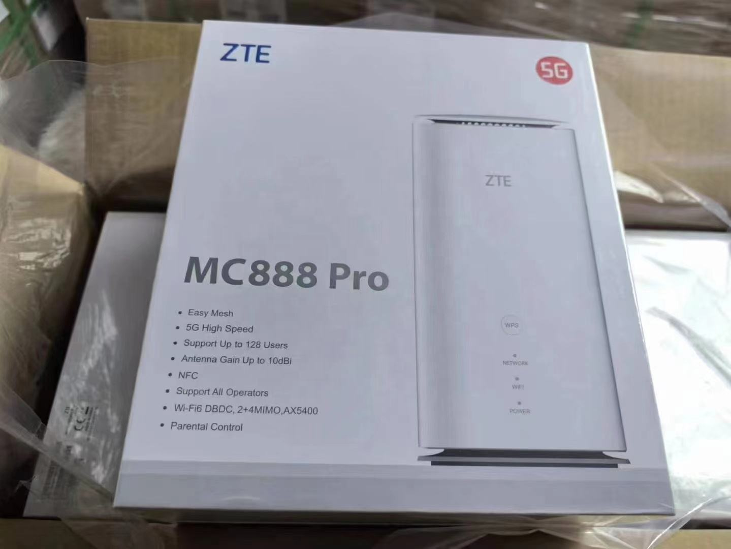 Unlocked 5G Indoor CPE Router ZTE MC888 Pro X62 WiFi 6 5400Mbps 10dBi Antenna Easy Mesh NFC 5G 4G LTE Cat19 Sim Card WiFi Router