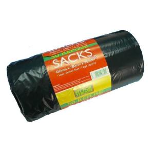 China Customized Black PE Plastic Garbage Bags on Roll for Eco-Friendly Waste Sorting Needs supplier