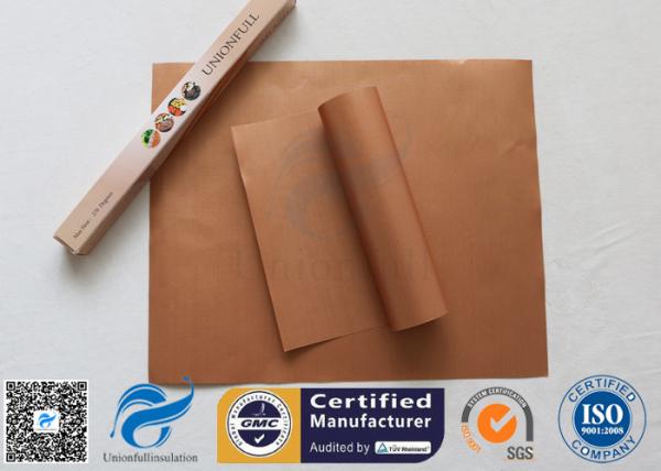 Non Stick Baking Mat PTFE BBQ Grill Mat Copper 0.2MM 15.75"X13" Reusable