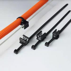 Black Plastic Nylon Cable Tie Straps 4.8mm Width 100pcs With kabelclip