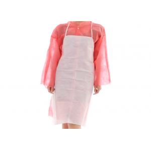 Anti Water Disposable Nonwoven Apron With Neck Threadlike Ties