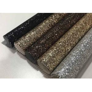 China Sublimation Glitter Material Fabric , Silver Glitter Fabric Double Sided Environmental Friendly supplier