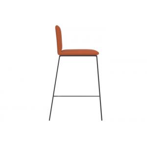 China Modern Home Bar Stool Chair PU Leather Bar Stools 65cm Black Leg Counter Stools supplier