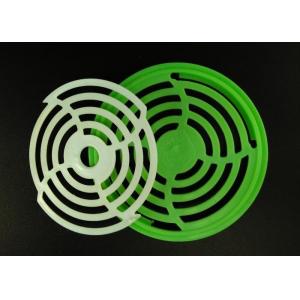 Green Injection Round Plastic Cover Caps With Air Vent Grooves 70mm RAL 6032