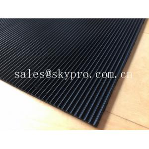 China Recycled Odorless corrugated rubber matting 3mm thick min. Oil resistance supplier