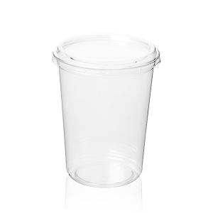 1050ml 32oz Clear PET Plastic Deli Containers Disposable For Salad