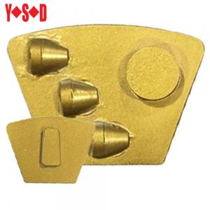 China Concrete PCD Removal Tooling Diamond Grinding Shoes Trapezoid Shape With Round Segment supplier