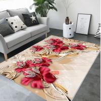 China 3D Printed Flower Rose And Tulip Carpets for Living Room Floor, Sofa and Bedroom on sale