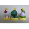 Cartoon Character Rubber Bath Toys Screw Cap 4cm Diameter X 8cm Height