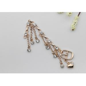 China Rhinestones Boot Chains Bracelets , High Heel Shoe Jewelry Chains Delicate supplier