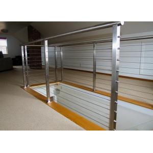 China Round / Square Post Stainless Steel Railing Rod Bar Optional For Balcony / Staircase supplier
