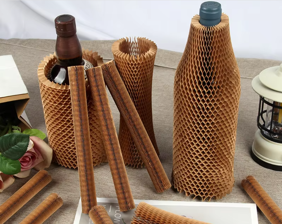 China Biodegradable Recyclable Craft Honeycomb Paper Sleeve For Fragile Goods on sale