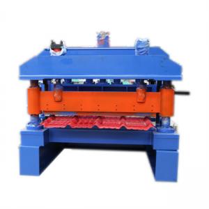 China Aluminum Metal Glazed Tile Roll Forming Machine Steel Step Tile Forming Making Machine supplier