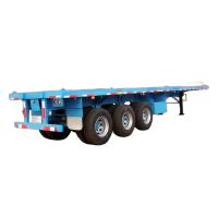China 3 Axle 40 Foot Container Flatbed Semi Trailer With Brake Chamber on sale