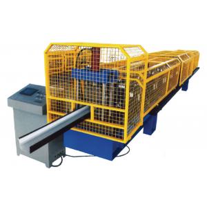 7.5Kw Main Motor  Half Square Gutter Downspout Roll Forming Machine By Chain Drive Transmission