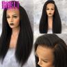 China 100% Virgin 360 Lace Frontal Wig Brazilian Yaki Straight Natural Black wholesale