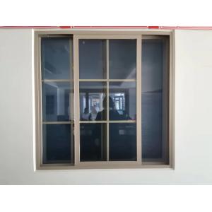 Flush PVC Anthracite Double Glazed Windows With Grill 2.28 Inch