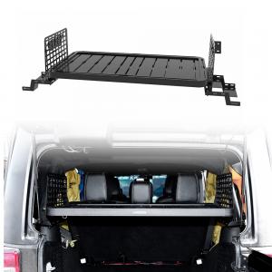 China BLACK Aluminum Alloy Tail Foldable Table Camping Cargo Shelf Storage Rack Back Shelf Easy to Install supplier