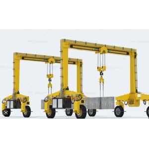 China Double Girder Electric Tire Mobile Gantry Cranes Synchronized And Coordinated wholesale
