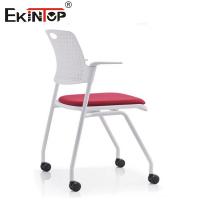 China Foldable Training Chair With Casters Plastic Backrest Iron Frame on sale