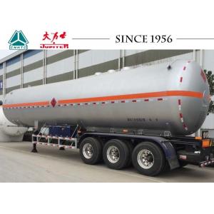 58 CBM Tri Axle LPG Tank Trailer Q370R Material For Carry Liquid Pertol Gas