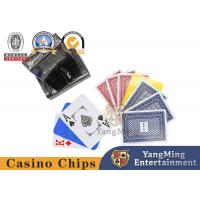 China PVC Plastic Large Playing Cards Printed 33 Cards Black Box For Texas Hold'Em Game on sale