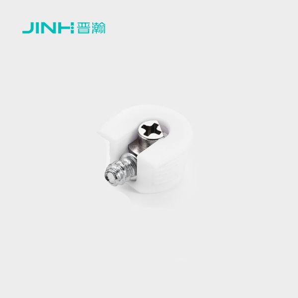 Jh-4002 White Abs Shelf Support Pegs, Zinc Alloy Nickel Plated Layer Board Peg For Furniture