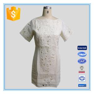 New arrival european hollow out t- shirt fashionable dress plus size clothing for fat women