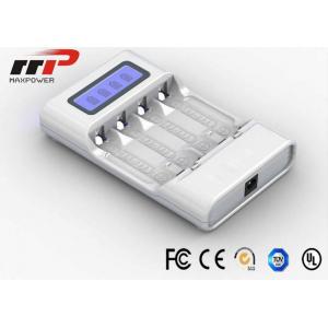 China Intelligent AA AAA LCD Battery Charger 4 Slot NIMH NiCad Batteries CE supplier