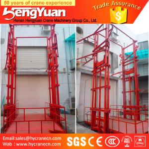 China Chinese economic guide rail chain floor to upstairs cargo elevator supplier