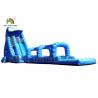 China Blue Single Lane Outdoor Inflatable Water Slide For Adult Customized 15 * 5m EN71 wholesale