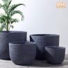 Weathered Garden Pots Clay Flower Pots Resin Outdoor Plant Pots Gray Flower Pots