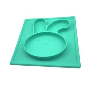 High Quality Food Grade Silicone Children Plate Baby Care Baby FeedingTool Silicone Rabit Mat