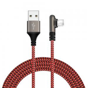 1M 5V 2A iPhone Right Angle USB Cable / Right Angle Lightning To USB Cable