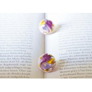 Lilac Ball Dream Catcher Mixed Flowers Handmade Artificial Jhumke Earring Jewellery Accessories