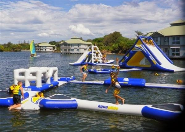 Durable Giant Airtight Outdoor Inflatable Water Toys For Kids , EN14960