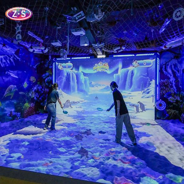 海をシミュレートする 浸透効果 楽しいビーチ インタラクティブな投影ゲーム