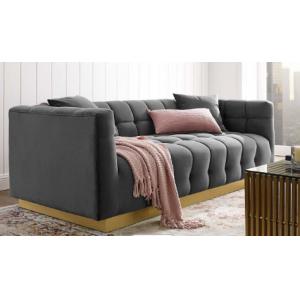 China Ergonomic Design Customized Grey Velvet Lounge Sofa For Living Room supplier