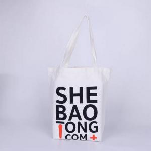 China Small Black And White Canvas Tote Bag / 10oz Luxury Personalized Tote Bags supplier