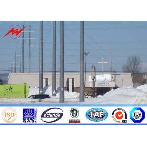 Octagonal 35FT 110kv Steel utility Pole with steel climbing rung for transmission line